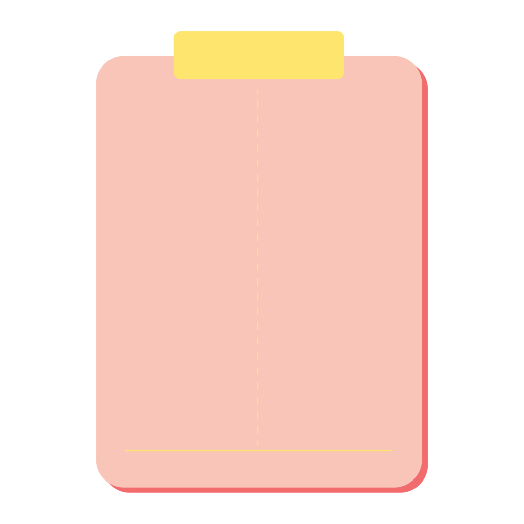 A cute pink clipboard