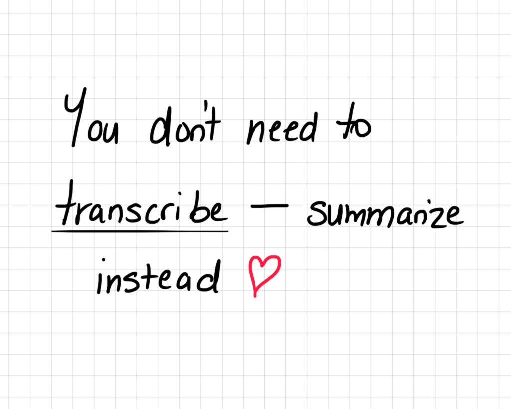 don't transcribe