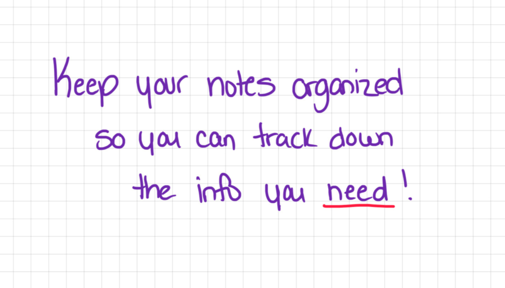 Keep your notes organized