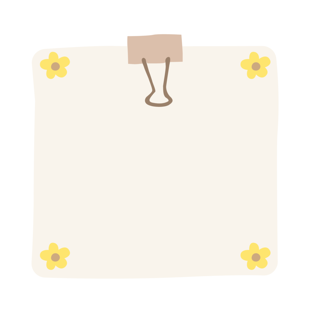 A cute flower sticky note